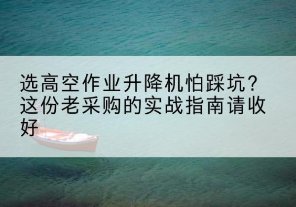 科尔沁右翼前旗高空作业升降机厂家推荐-选高空作业升降机怕踩坑？这份老采购的实战指南请收好